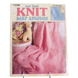 Leisure Arts Our Best Knit Baby Afghans Pattern Book - 33 Designs - Baby Handmad